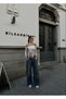 Women's Asymmetrical Front Gathered Long Sleeve Strapless Neckline Crop Blouse - 2