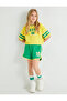 Brasil Printed Crop T-Shirt - Short Sleeve, Crew Neck - 2