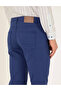 Indigo Slim Fit Linen Blended Canvas Trousers 50268095-Vr028 - 7
