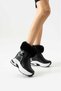 Jena Hidden Heel Black Skin Boots - 3