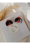 Steel Needle Earrings - Luck - Red & Black Ladybug Handmade Polymer Clay Earrings - 4