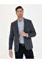 Navy Blue Wool Blend Slim Fit Jacket 50274205-Vr033 - 3