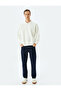 Polo Neck Raised Cotton Blended Basic Printed Sweatshirt - 2