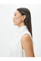 Draped Collar Blouse Sleeveless