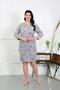Women's Plus Size Combed Cotton Nightdress Home Dress Gray 12507 - 6