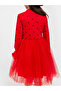 Fluffy Tulle Flexible Lycra Heart Printed Princess Tutu Dress - 3