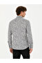 Gray Slim Fit Long Sleeve Shirt 50274089-Vr024 - 5