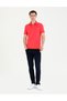 Pomegranate Flower Slim Fit 100% Cotton Mercerized Buttoned Polo Collar Basic T-Shirt 50274688-Vr039 - 4
