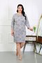 Women's Plus Size Combed Cotton Nightdress Home Dress Gray 12507