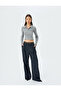 Long Sleeve Buttoned Slim Fit Polo Neck T-Shirt