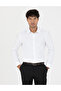 White Slim Fit Dobby Long Sleeve Shirt 50277397-Vr013 - 3