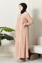 Büzgü Robadan Front Buttoned Pocketed Aerobin Fabric Tessitur Clothing Mother's Dress Prayer Dress - 5