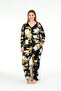 Plus Size Knotted Patterned Pajamas Set