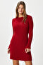 Women's Laila Red Knitted Dress - 2