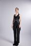 Vegan Hera Leather Trousers with Cargo Pockets Black - 3