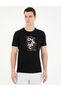 Black Slim Fit 100% Cotton Crew Neck T-Shirt 50280966-Vr046 - 3