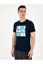 Navy Blue Slim Fit 100% Cotton Crew Neck T-Shirt 50280970-Vr033 - 3