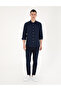 Dark Navy Linen Regular Fit Shirt 50284915-Vr100 - 4
