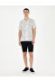 Navy Blue Slim Fit Woven Shorts 50284273 -Vr033
