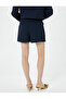 Mini Skirt with High Waist and Buttoned Pocket Detail - 4