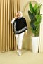 Knitwear Women's Rose Print Triangle Poncho - 7