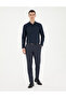 Navy Blue Slim Fit Long Sleeve Shirt 50285594-Vr033 - 4