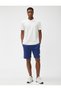 Slogan Printed Shorts with Lace Waist Slim Fit Pocket Label Detailed