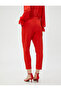 Basic Cigarette Fabric Trousers Pleated Pocket - 4