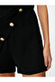 Shorts Jumpsuit Drape Collar Button Detailed - 5