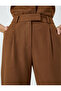 Fabric Trousers High Waist Pocket Detailed Pleated - 5