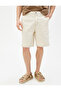Cargo Shorts Pocket Sewing Detailed Buttoned Cotton - 3