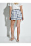 Mini Tweed Shorts Skirt Normal Waist Buttoned - 4