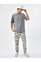 Cargo Pocket Trousers with Lace Waist Camouflage Detail Cotton - 2