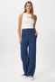 Women's Decorative Rubber Waist Indigo Sweatpants - 5