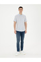 Light Blue Linen Blended Regular Fit Short Sleeve Shirt 50288740-Vr003 - 4