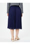 Midi Pleated Skirt Elastic High Waist Lined - 4