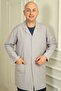 Tall Shirt Collar Alpaca Fabric Men's Apron - Gray - 2