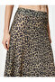Asymmetric Cut Leopard Midi Skirt - 5