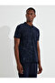 Geometric Patterned Polo Neck T-Shirt - 3