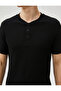 Basic T-Shirt, Collar, Buttoned, Slim Fit, Short Sleeve - 5