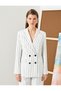 Double Breasted Blazer Jacket Buttoned Flap Pocket - 3