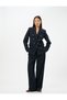 4sak50055uw Women's Jacket Navy Blue Striped