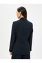 4sak50055uw Women's Jacket Navy Blue Striped - 4