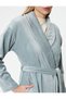 Fleece Dressing Gown Long Waist Belted Pocket - 5
