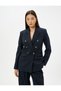 4sak50055uw Women's Jacket Navy Blue Striped - 3