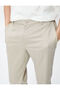 Fabric Trousers Slim Fit Buttoned Pocket Detailed Viscose Blended - 5