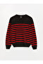 Crew Neck Striped Long Sleeve Boy's Knitwear Sweater - 3