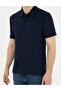 Navy Blue Slim Fit Buttoned Polo Collar T-Shirt 50292609-Vr033 - 6