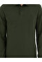 سترة أساسية بقصة ضيقة باللون الأخضر الداكن 50294438 -VR079 - 6