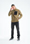 Full Zippered 5 Pocket Men's Fleece Outdoor Jacket - 3